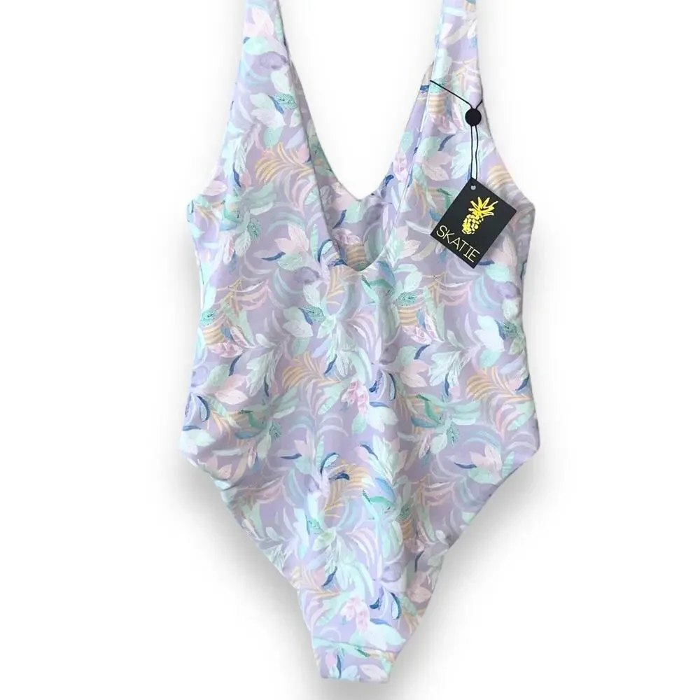 Skatie One Piece Mariposa Amanda Swimsuit Bathing Suit Beach NWT Size X-small - Picture 2 of 7